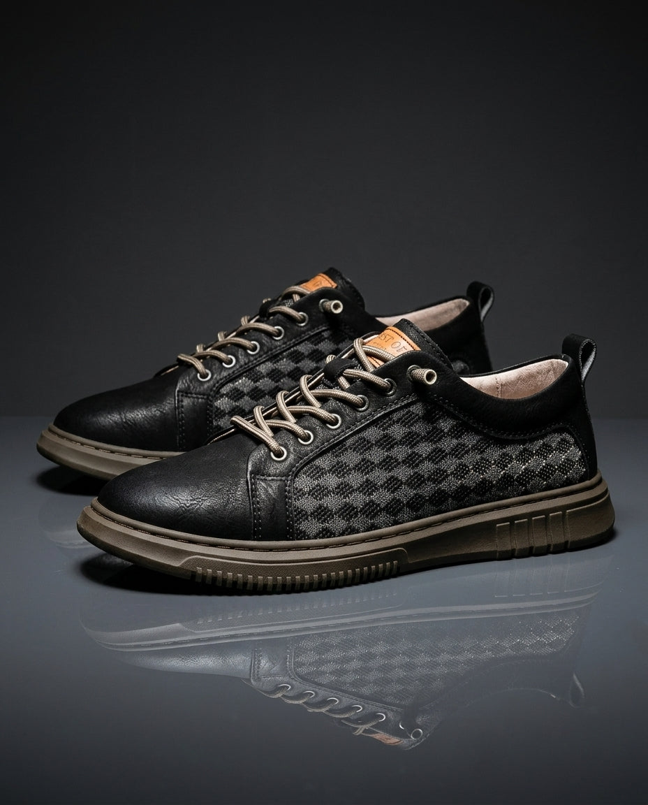 Barrett Men's Leather Mesh Sneakers