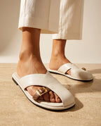 Vivienne Women's Leather Crisscross Sandals