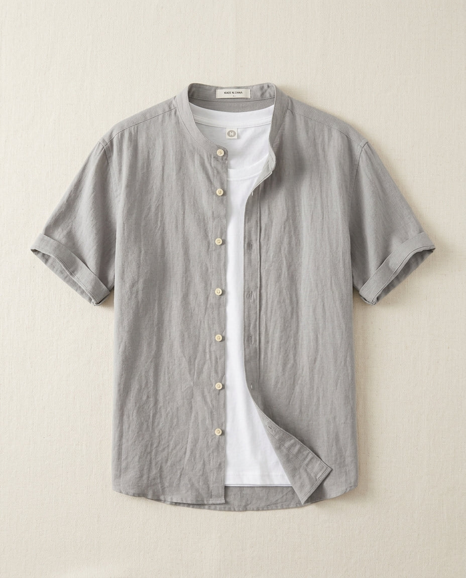Everett Men's Cotton Linen Shirt