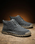 Grayson Men's Suede Quilted Sneakers