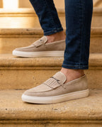 Weston Men's Suede Fringe Loafers
