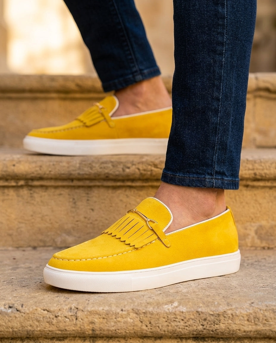 Weston Men's Suede Fringe Loafers