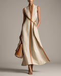 Kensington Women's Linen Wedding Guest Maxi Dress