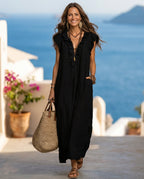 Hadley Women's Ruffle Flutter Sleeve Maxi Dress