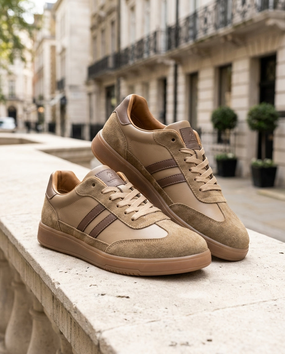 Prescott Men's Retro Stripe Sneakers
