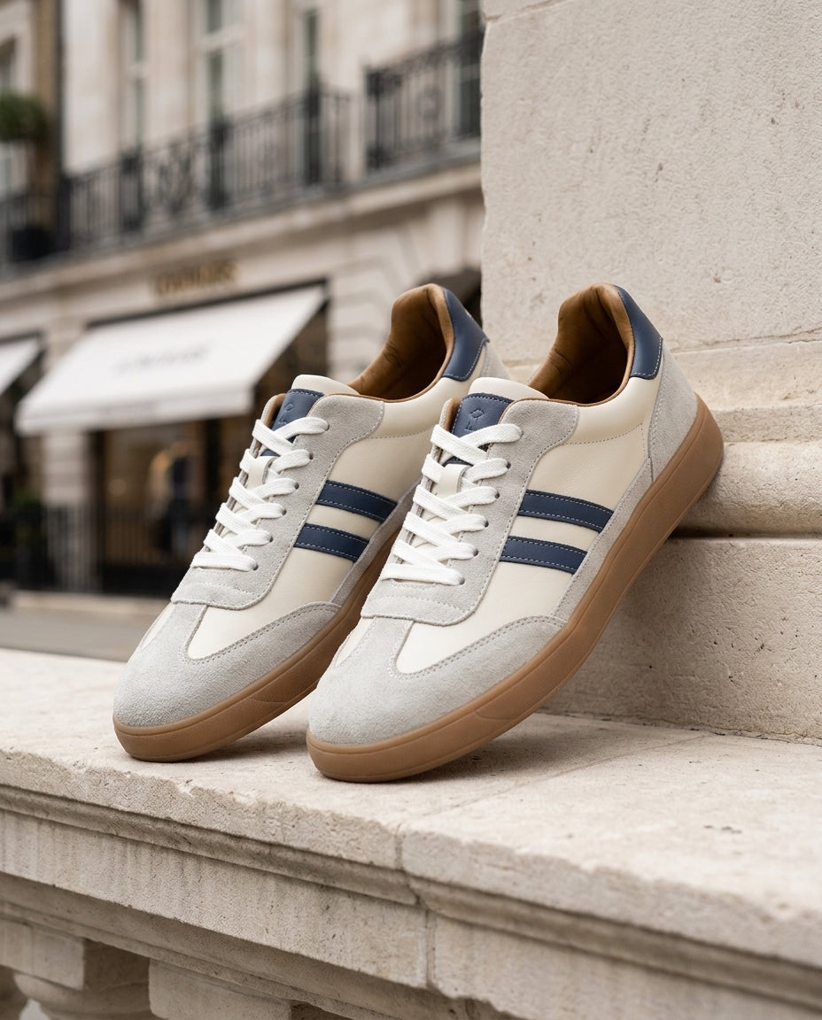 Prescott Men's Retro Stripe Sneakers
