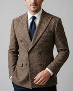Ashford Men's Double-Breasted Check Blazer