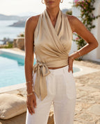 Delaney Women's Halter Wrap Top