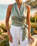 Delaney Women's Halter Wrap Top