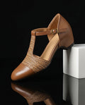 Josephine Women's Woven T-Strap Heels