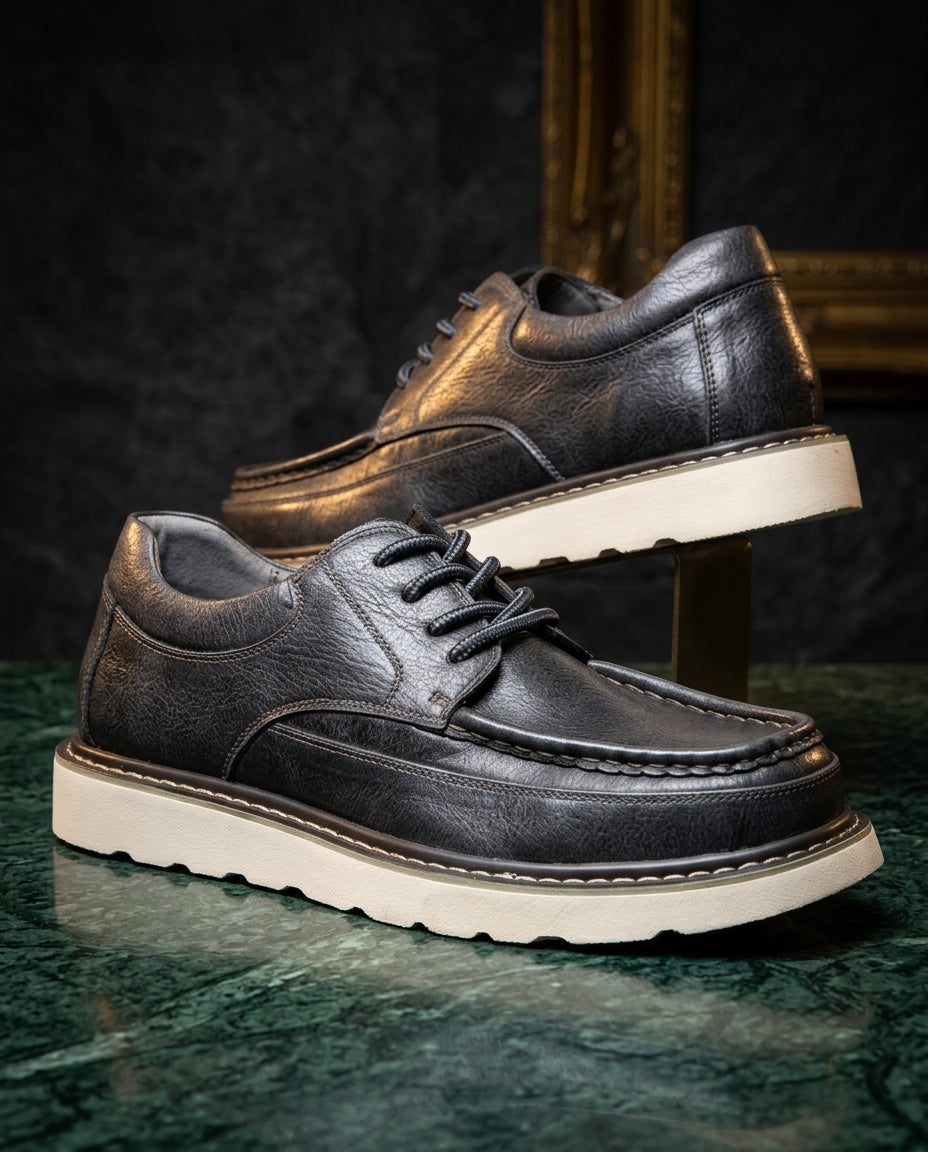 Whitfield Men's Moc-Toe Leather Oxfords