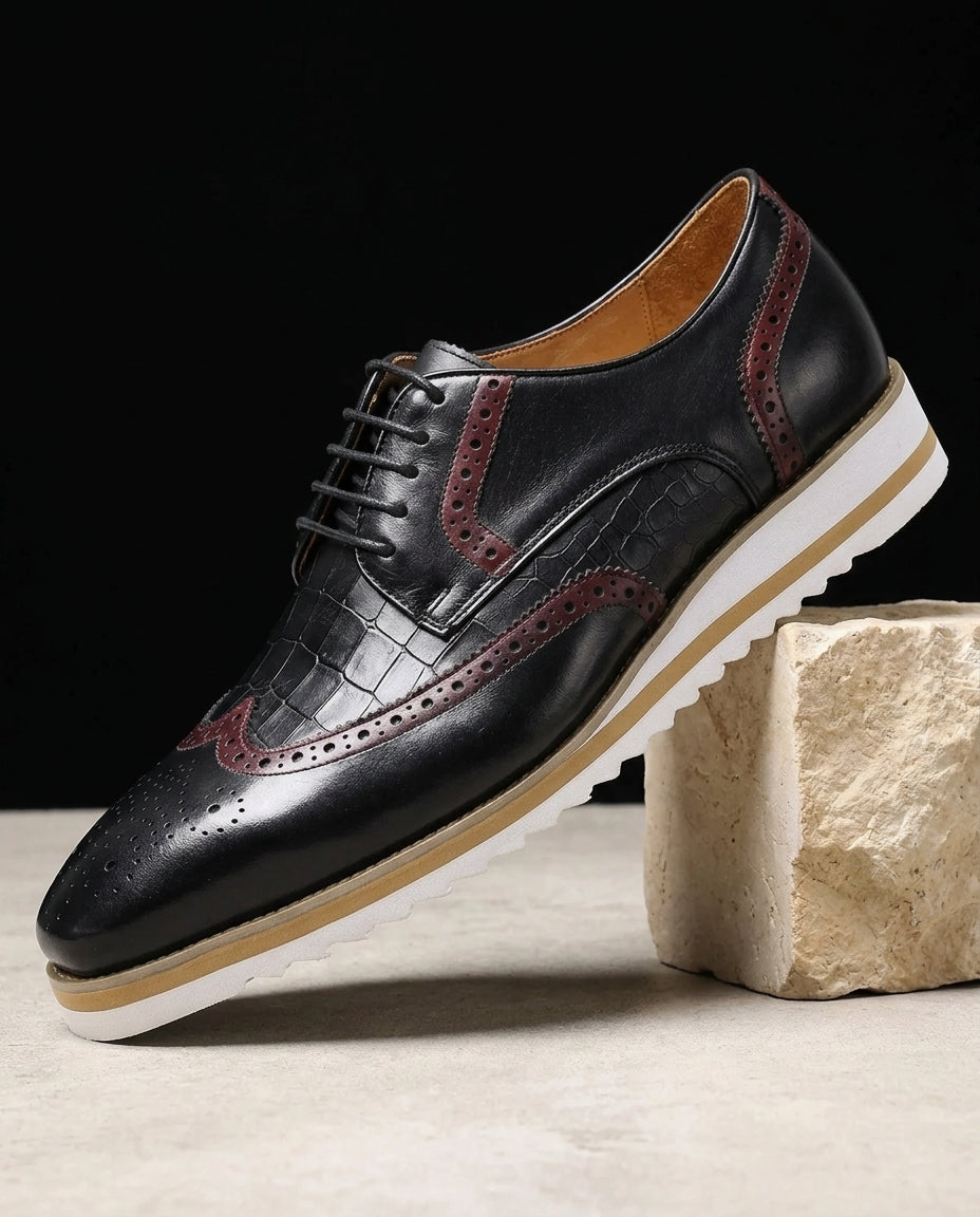 Harrison Men's Cowhide Brogue Oxfords