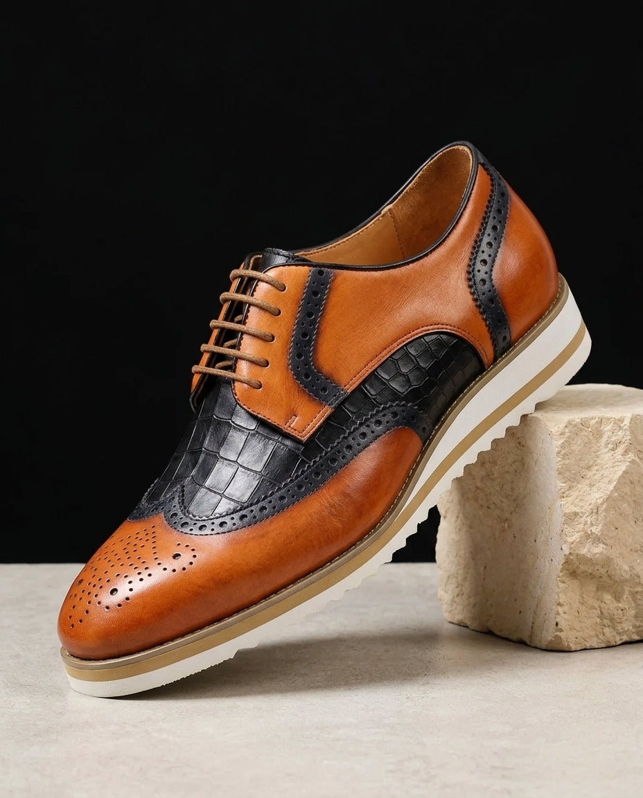 Harrison Men's Cowhide Brogue Oxfords