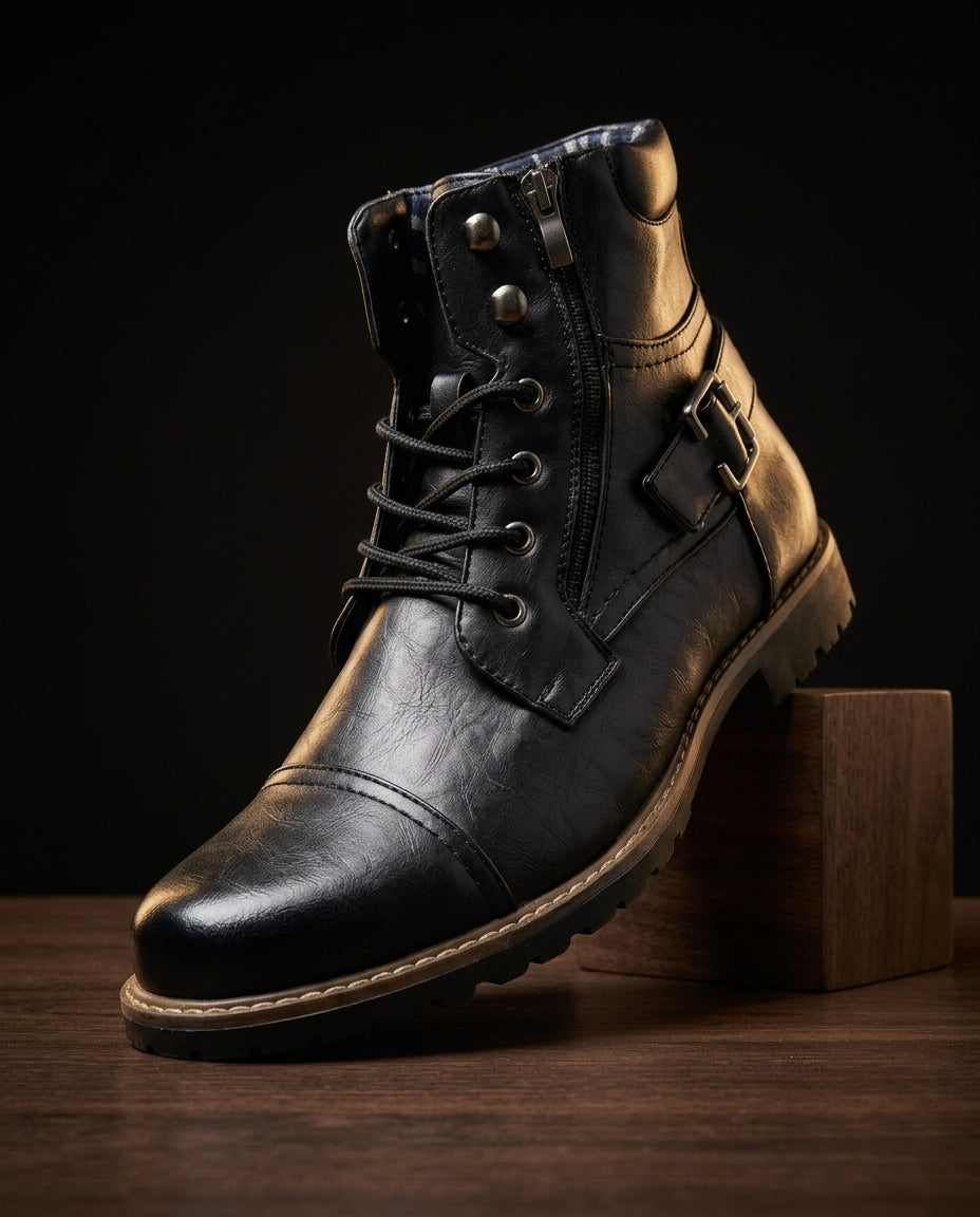 Bradford Men's Buckle Strap Work Boots