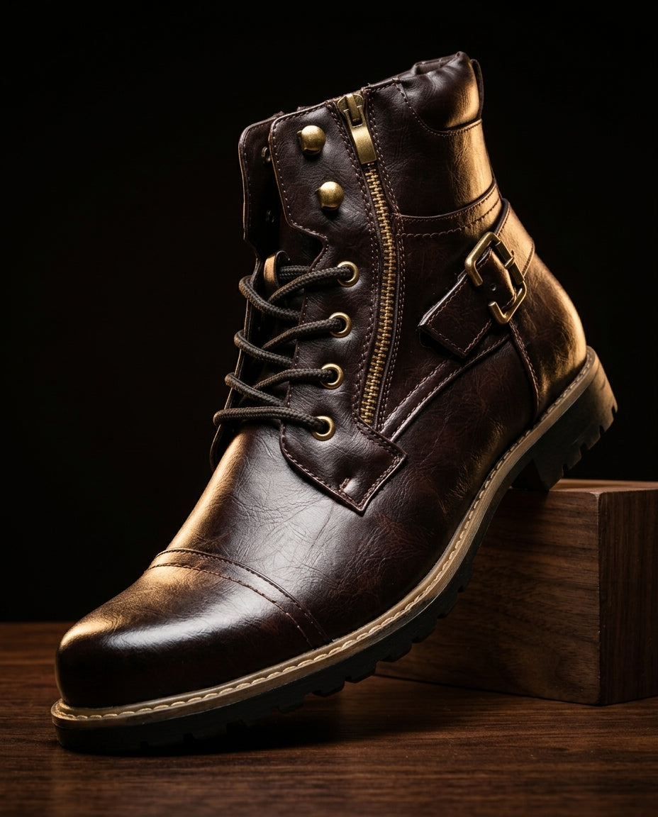 Bradford Men's Buckle Strap Work Boots