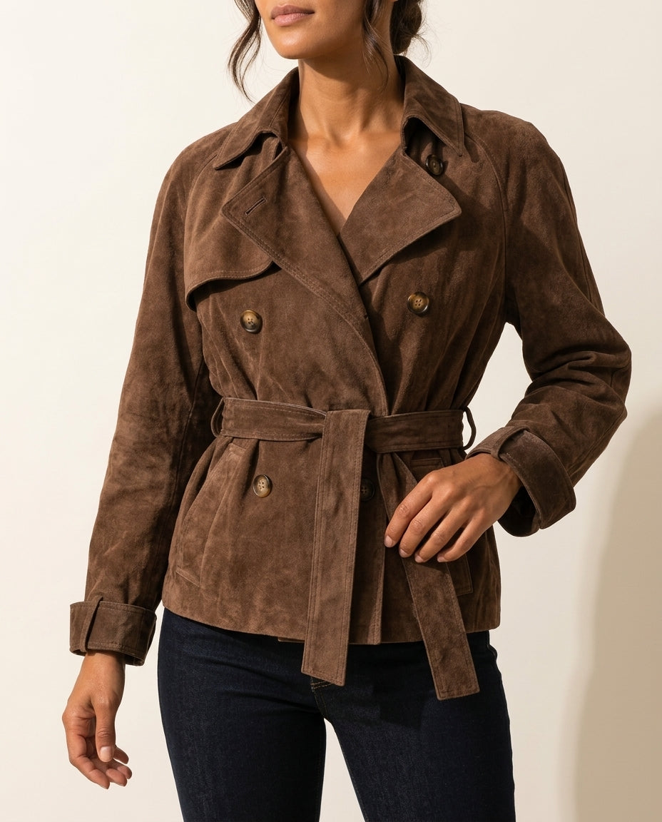 Charlotte Women's Cropped Trench Coat