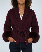 Eleanor Women's Wool Cropped Trench Coat