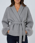 Eleanor Women's Wool Cropped Trench Coat