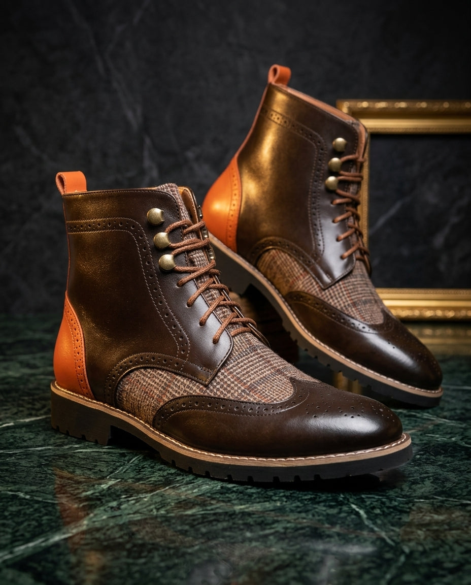 Weston Men's Brogue Slip-On Boots