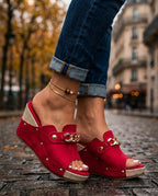 Kensington Women's Chain Wedge Slides