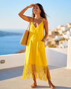 Everly Women's Boho Tassel Hem Dress