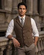Prescott Men's Herringbone Waistcoat
