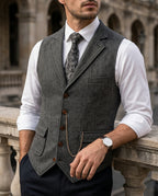 Prescott Men's Herringbone Waistcoat
