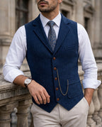 Prescott Men's Herringbone Waistcoat