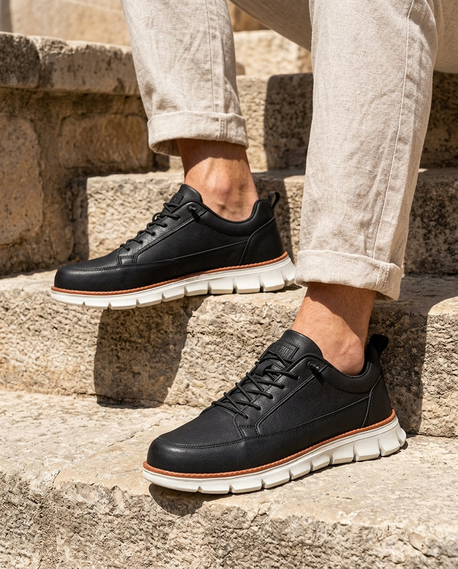 Barrett Men's Leather Orthopedic Sneakers