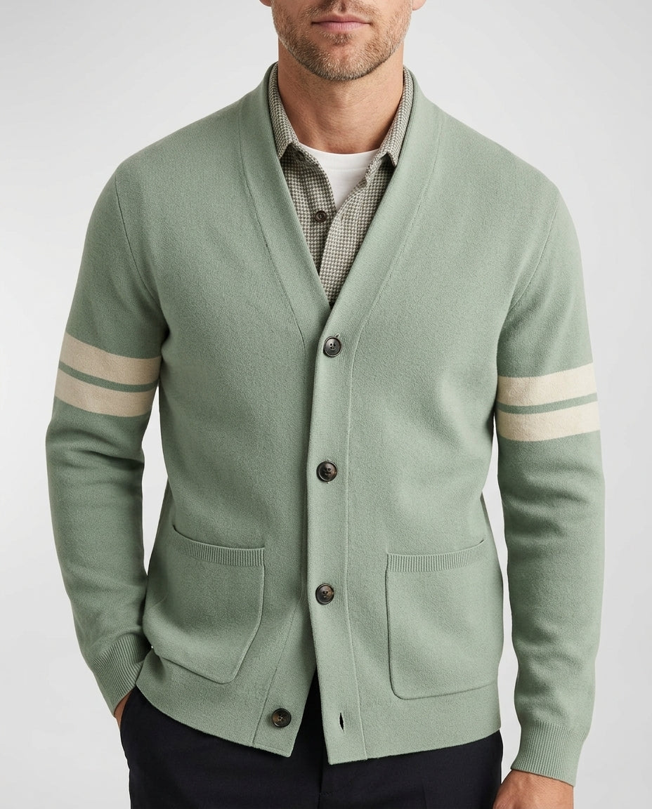 Winslow Men's Striped Knit Cardigan