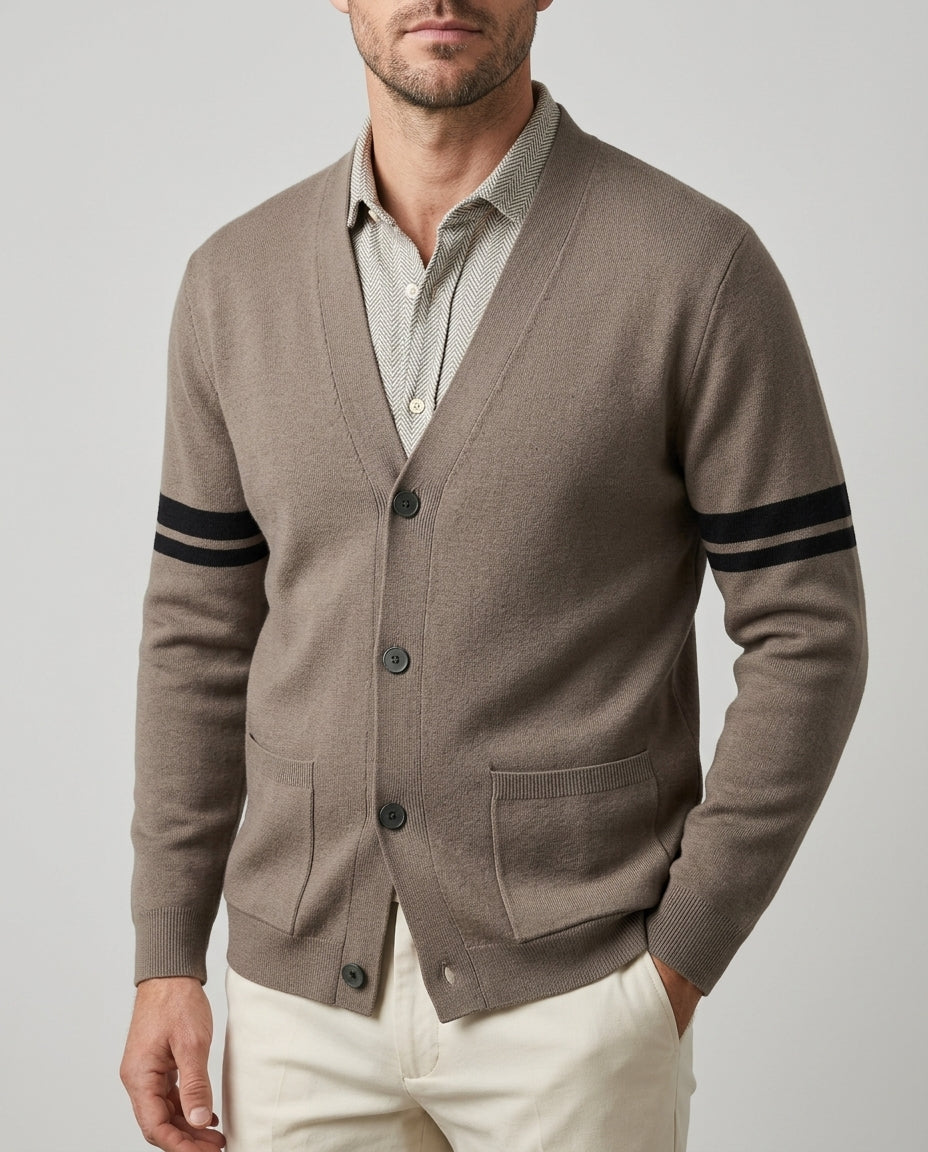 Winslow Men's Striped Knit Cardigan