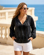 Marlowe Women's Lace Bohemian Blouse