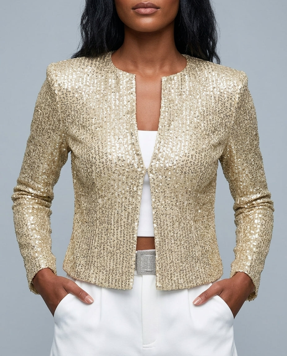 Bellamy Women's Sequin Cropped Blazer