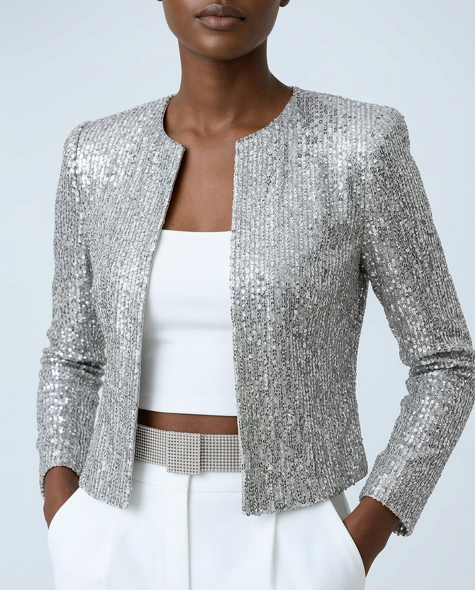 Bellamy Women's Sequin Cropped Blazer