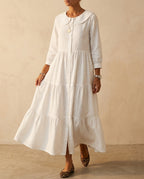 Collins Women's Denim Look Peter Pan Dress