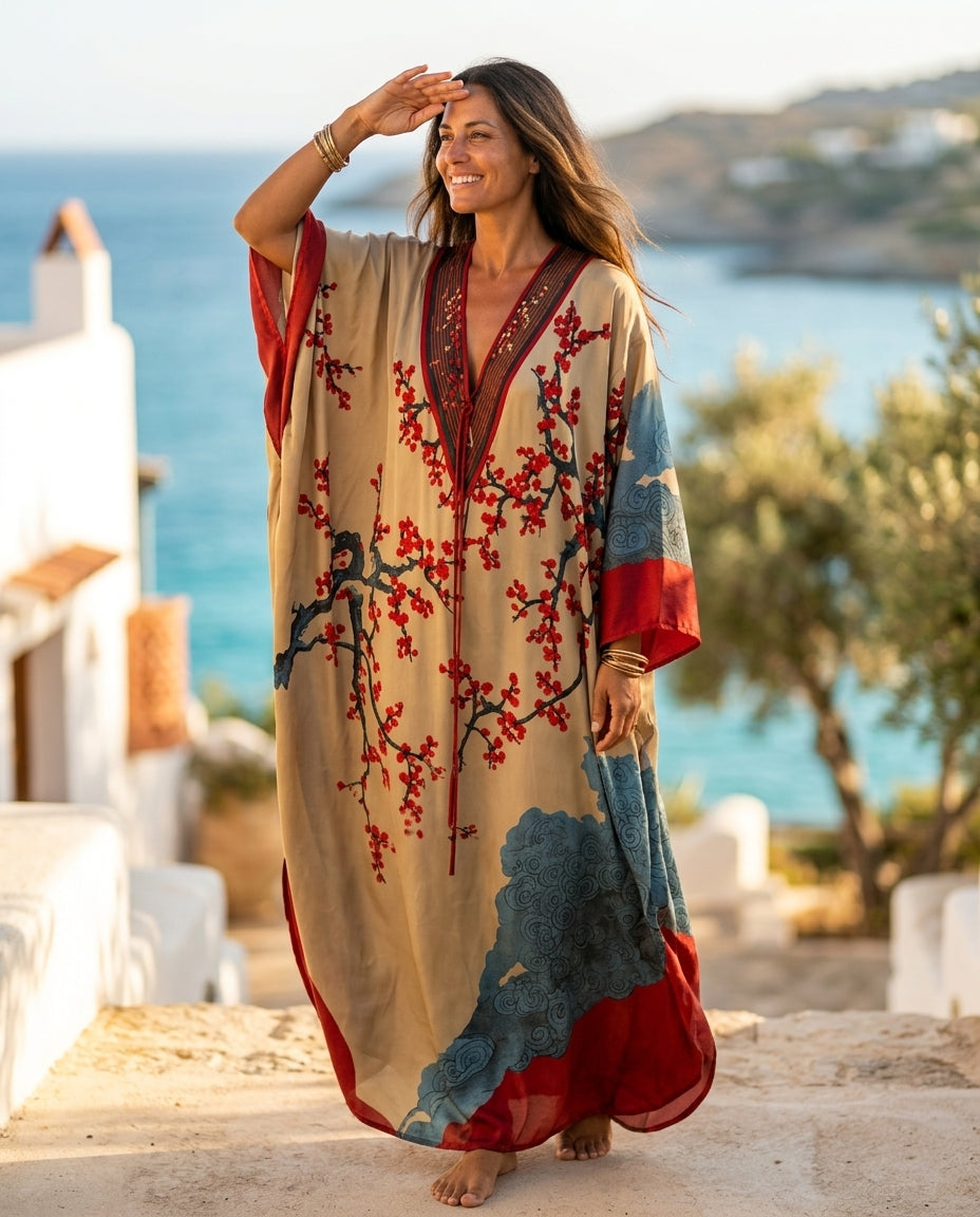 Arden Women's Floral Batwing Maxi Dress