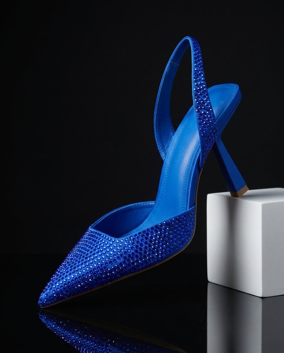 Waverly Women's Crystal Embellished Slingback Heels
