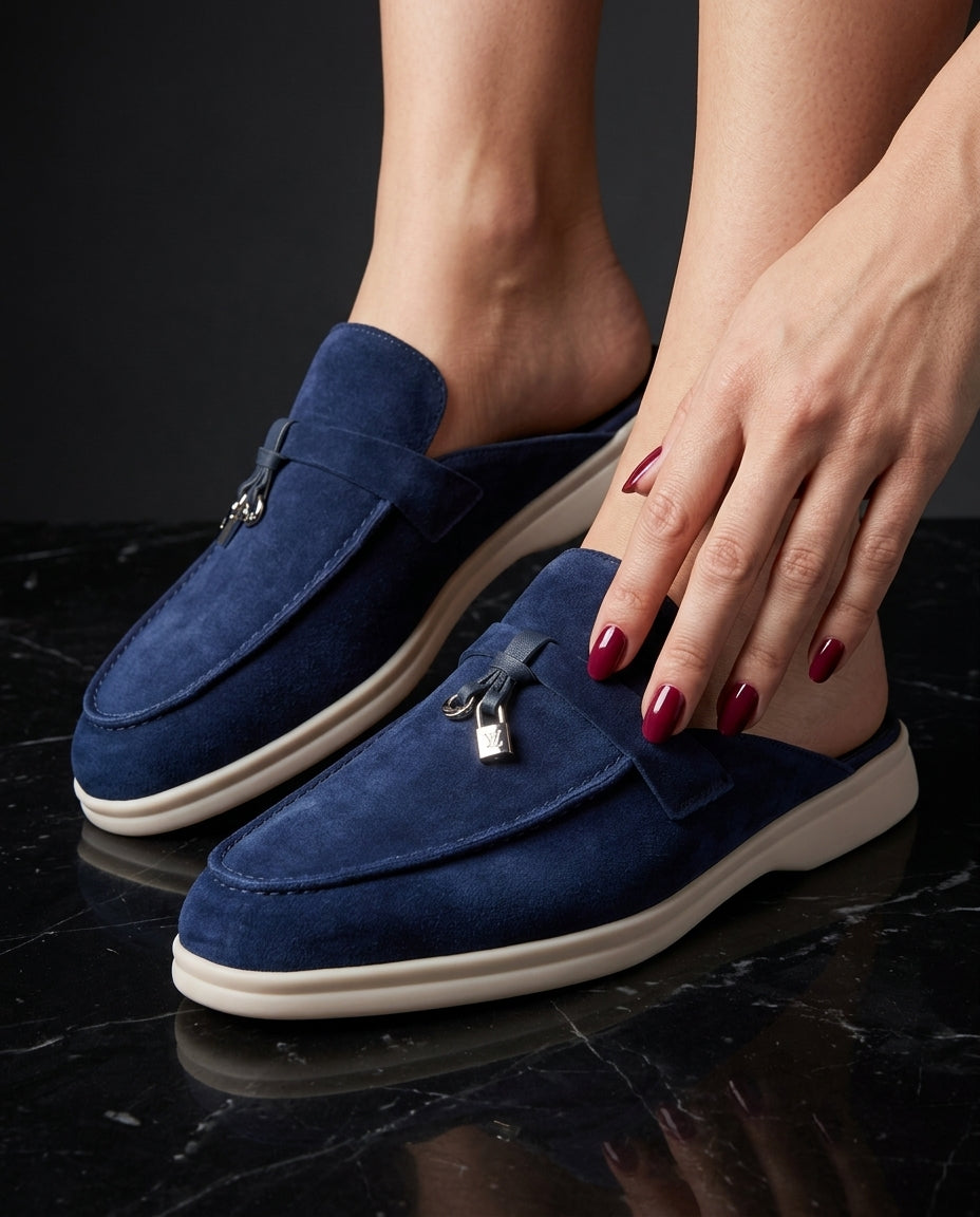 Everett Women's Suede Backless Loafer Mules