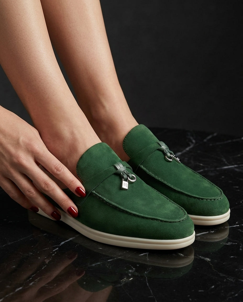 Everett Women's Suede Backless Loafer Mules