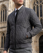 Winthrop Men's Diamond Quilted Bomber Jacket