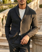 Ashfield Men's Ribbed Wool Shawl Cardigan