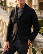 Ashfield Men's Ribbed Wool Shawl Cardigan