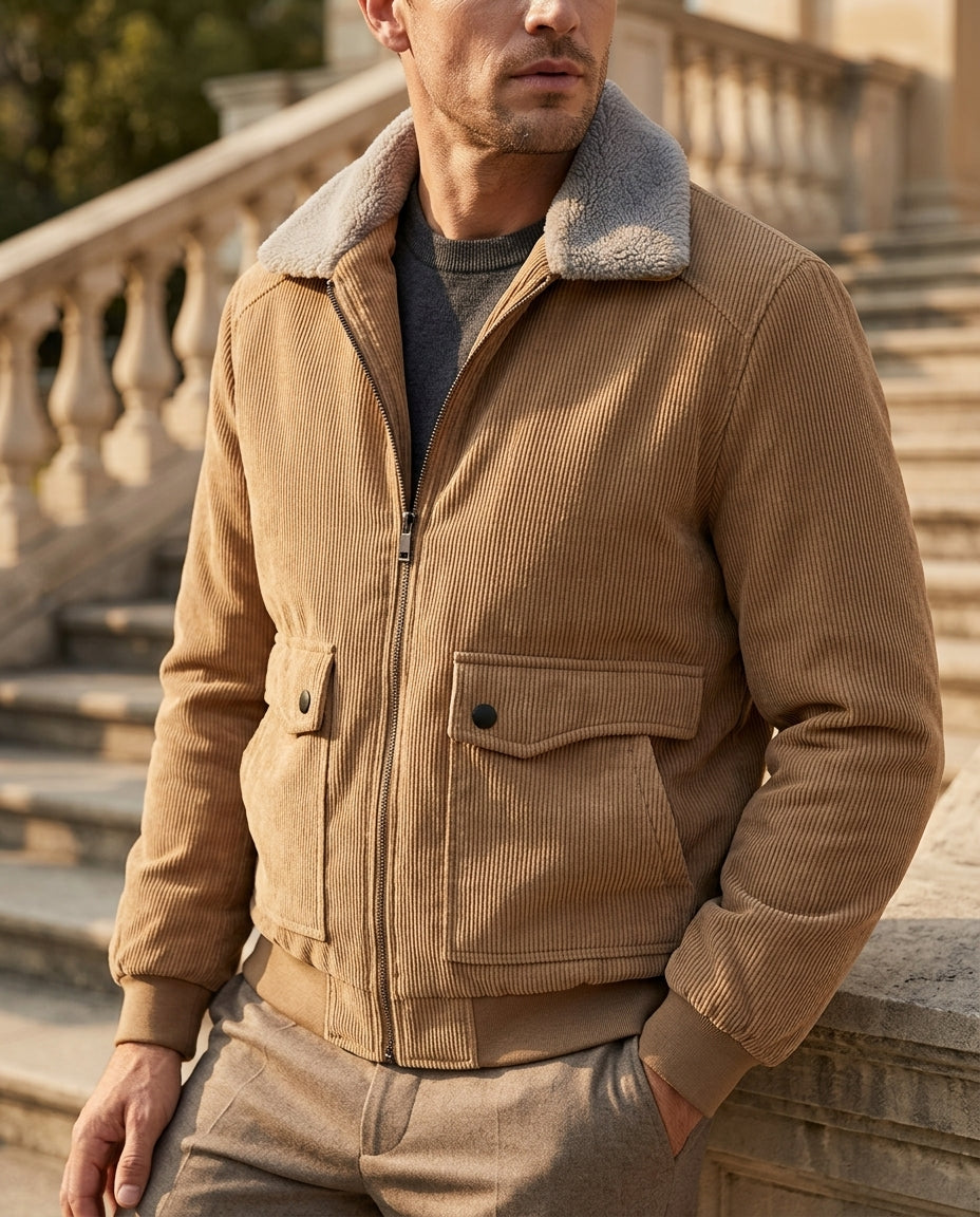 Thistlewood Men's Fleece Lined Corduroy Jacket