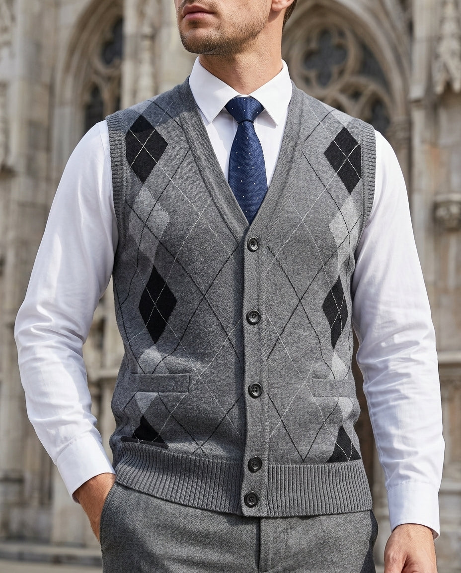 Copperfield Men's Diamond Knit Vest