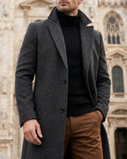 Winterbourne Men's Wool Long Overcoat