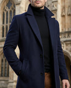 Winterbourne Men's Wool Long Overcoat