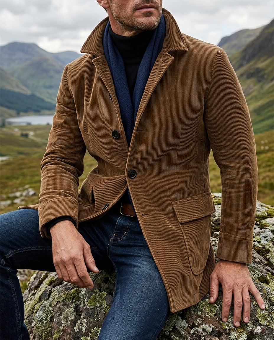 Halverson Men's Slim Fit Corduroy Coat