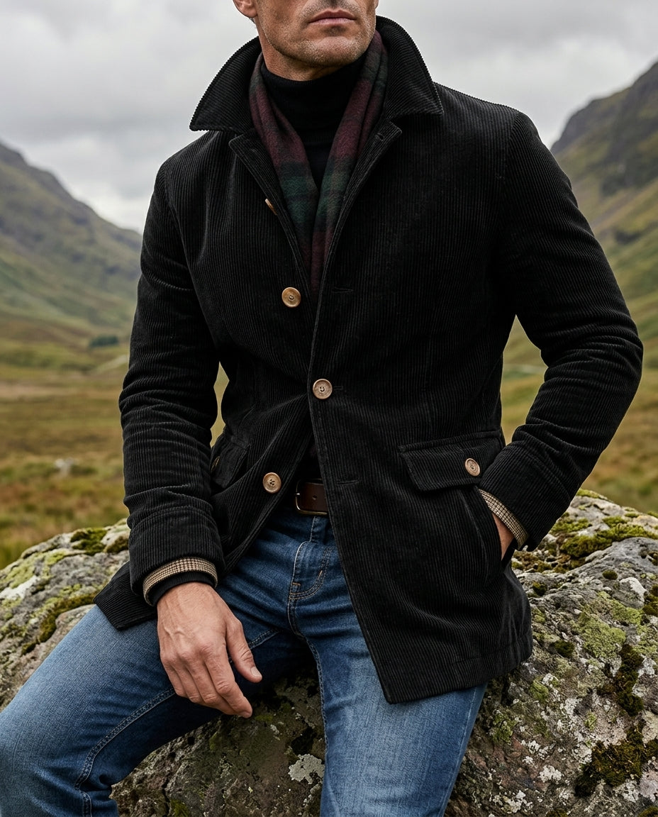 Halverson Men's Slim Fit Corduroy Coat