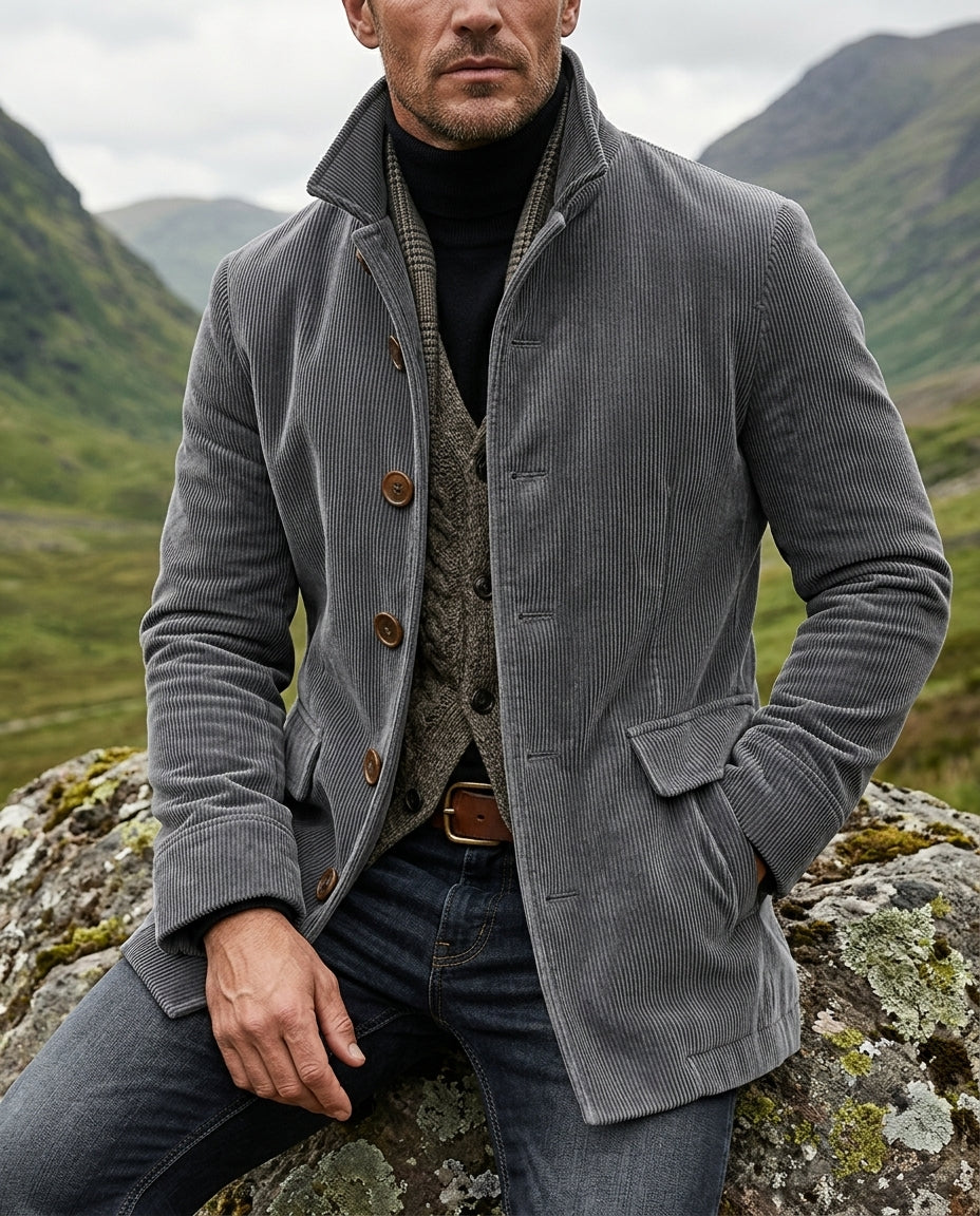 Halverson Men's Slim Fit Corduroy Coat