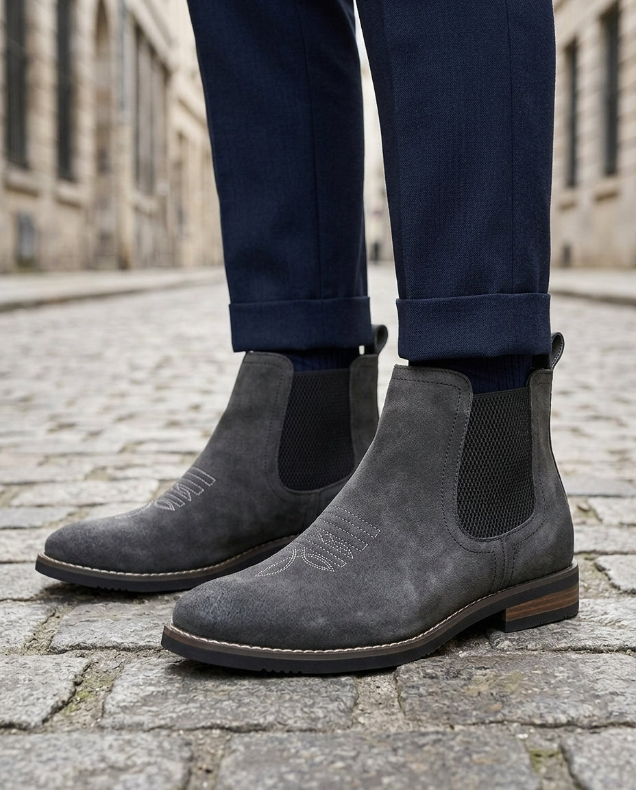 Kingsford Men's Western Stitch Chelsea Boots